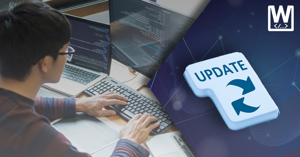 pensive-programmer-working-on-desktop-pc-programming-code-technologies-and-a-update-button