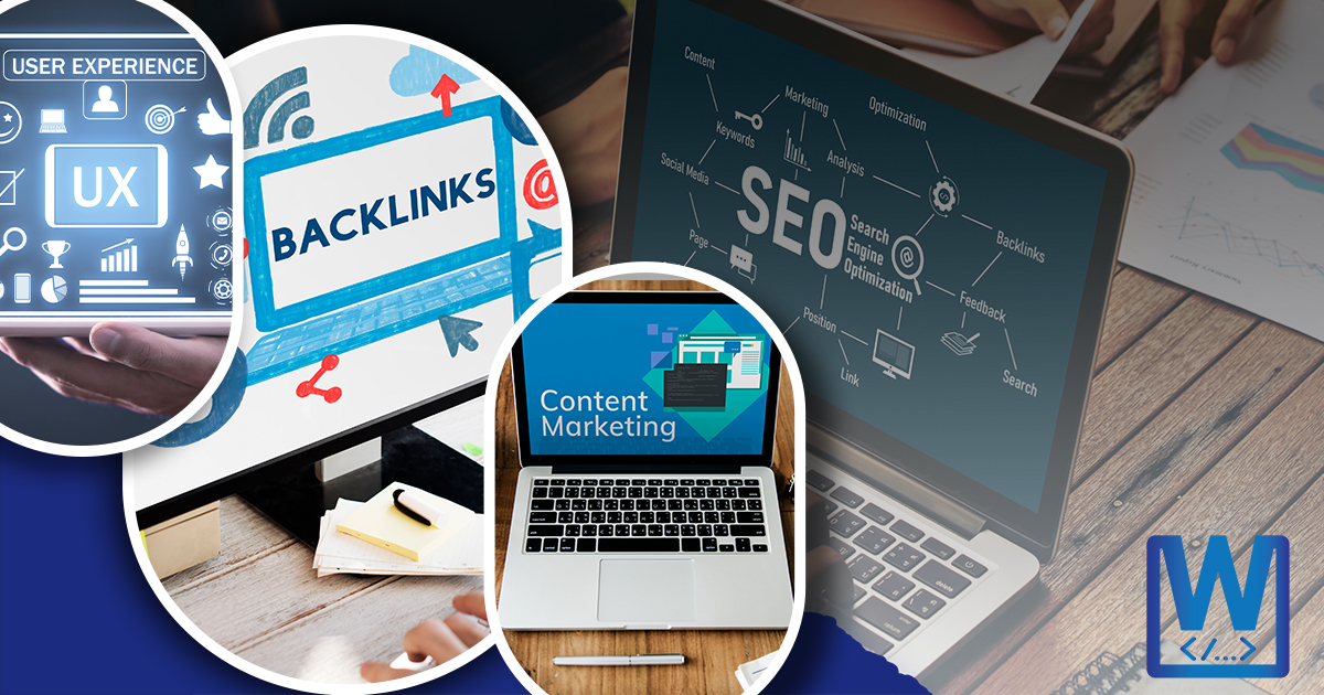 laptop-with-open-page-for-content-marketing-ux-landing-page-and-SEO-engine-optimization-illustration-of-social-media-backlink-concept-on-desktop-monitor