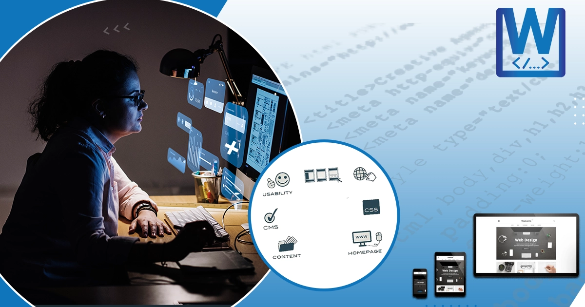 designer-considering-different-fundaments-before-choosing-website-theme