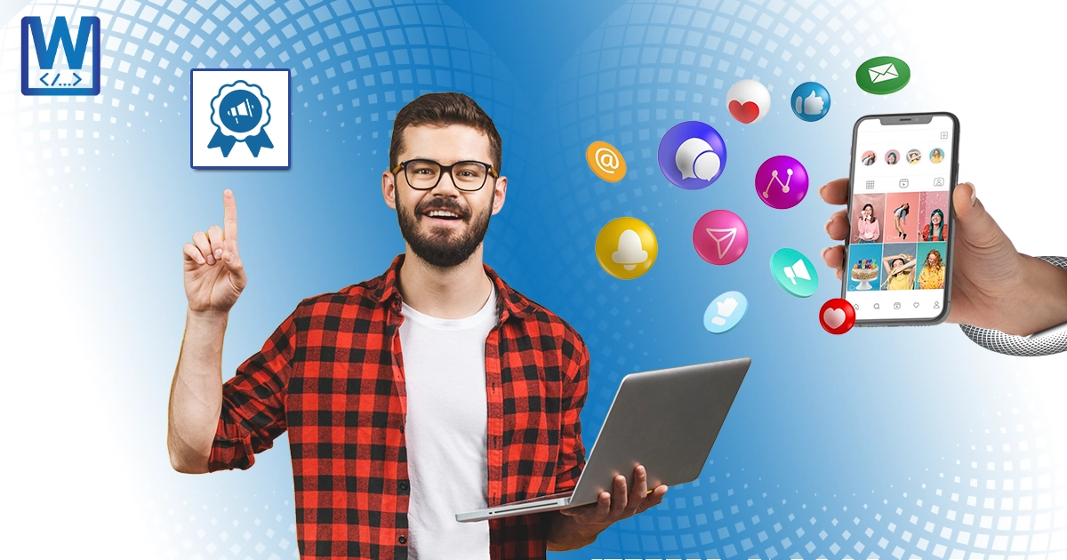 man-demonstrating-on-impact-of-social-media-on-creating-brand-awareness